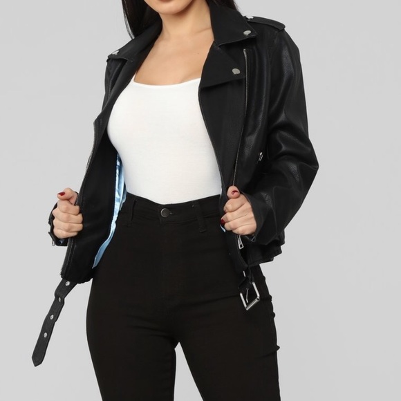 Fashion nova VEGAN leather jacket - Picture 1 of 5